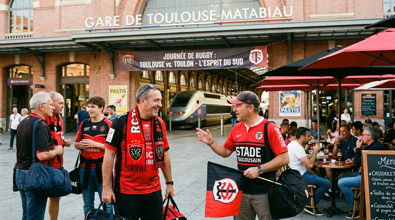 Toulon Toulouse : rivalité sportive, culture du Sud et voyage entre deux villes emblématiques